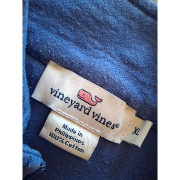 Vineyard Vines Blue Pullover 1/4 Zip Jacket Sweatshirt Sailboats, Women's XL - Picture 3 of 9